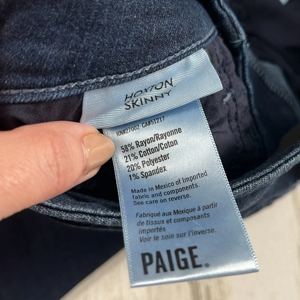 Paige Hoxton Skinny Jeans Size 25